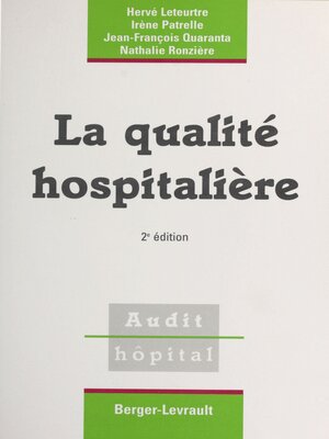 cover image of La Qualité hospitalière